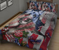 Ohaprints-Quilt-Bed-Set-Pillowcase-German-Shepherd-Dog-Proud-Nation-Patriotic-American-Us-Flag-4-Of-July-Floral-Blanket-Bedspread-Bedding-1925-King (90'' x 100'')