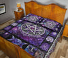 Ohaprints-Quilt-Bed-Set-Pillowcase-Witch-Vibes-Mystical-Witchcraft-Purple-Pentagram-Pattern-Blanket-Bedspread-Bedding-726-Queen (80&#39;&#39; x 90&#39;&#39;)