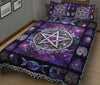 Ohaprints-Quilt-Bed-Set-Pillowcase-Witch-Vibes-Mystical-Witchcraft-Purple-Pentagram-Pattern-Blanket-Bedspread-Bedding-726-King (90&#39;&#39; x 100&#39;&#39;)