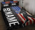 Ohaprints-Quilt-Bed-Set-Pillowcase-Softball-Batter-Us-Flag-Gift-For-Sport-Lover-Custom-Personalized-Name-Number-Blanket-Bedspread-Bedding-3069-Throw (55'' x 60'')