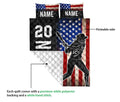 Ohaprints-Quilt-Bed-Set-Pillowcase-Softball-Batter-Us-Flag-Gift-For-Sport-Lover-Custom-Personalized-Name-Number-Blanket-Bedspread-Bedding-3069-Queen (80'' x 90'')