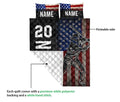 Ohaprints-Quilt-Bed-Set-Pillowcase-Baseball-Batter-Us-Flag-Gift-For-Sport-Lover-Custom-Personalized-Name-Number-Blanket-Bedspread-Bedding-3171-Queen (80'' x 90'')