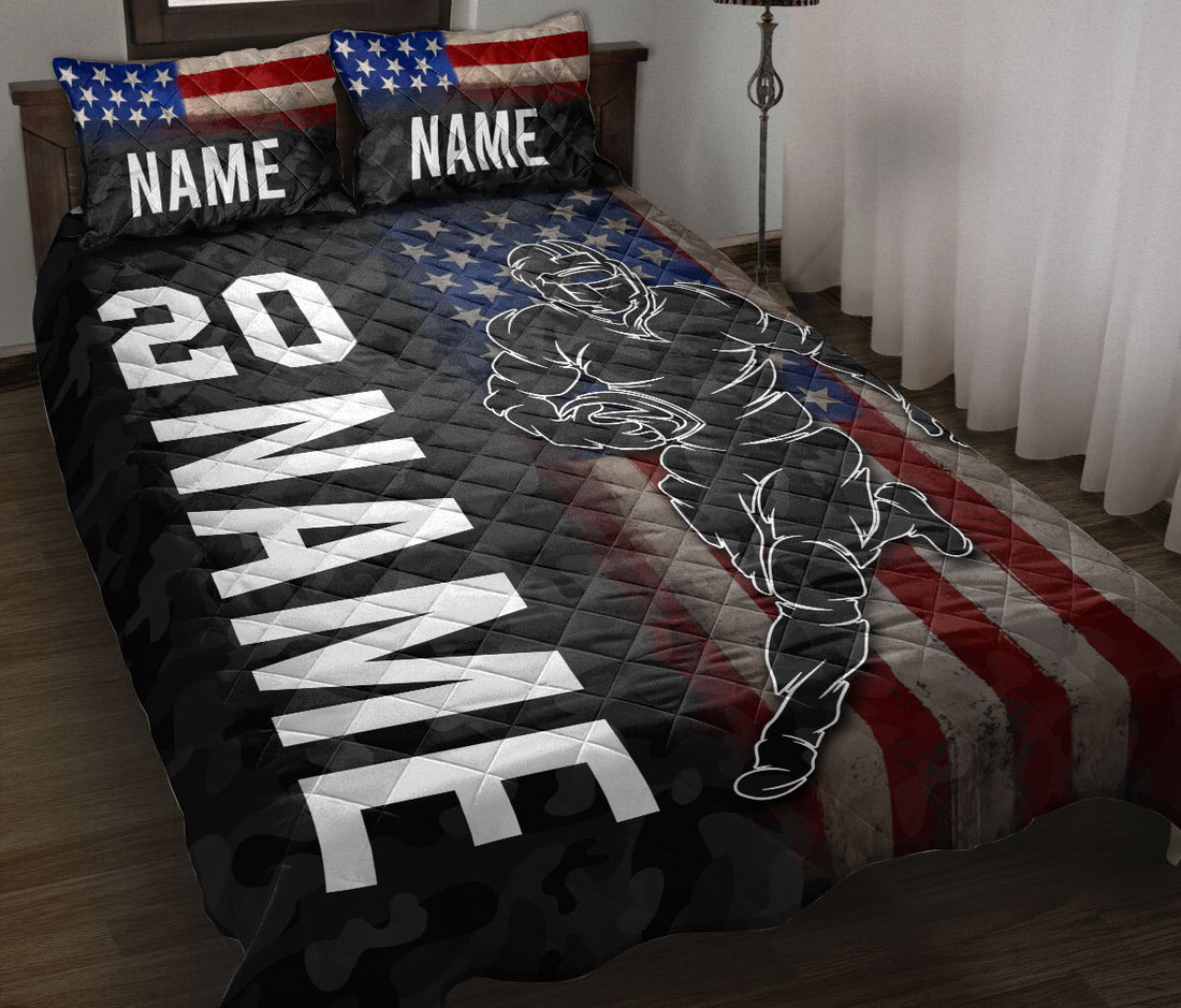 Ohaprints-Quilt-Bed-Set-Pillowcase-American-Football-Us-Flag-Gift-For-Sport-Lover-Custom-Personalized-Name-Number-Blanket-Bedspread-Bedding-3124-Throw (55'' x 60'')