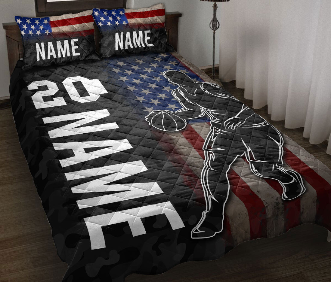 Ohaprints-Quilt-Bed-Set-Pillowcase-Basketball-Us-Flag-Gift-For-Sport-Custom-Personalized-Name-Number-Blanket-Bedspread-Bedding-3391-Throw (55'' x 60'')