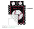 Ohaprints-Quilt-Bed-Set-Pillowcase-Baseball-Ball-Pattern-Unique-For-Sport-Lover-Custom-Personalized-Name-Number-Blanket-Bedspread-Bedding-3175-Queen (80'' x 90'')