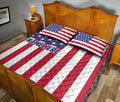 Ohaprints-Quilt-Bed-Set-Pillowcase-American-National-Flag-United-States-Us-Patriotic-Custom-Personalized-Name-Blanket-Bedspread-Bedding-698-Queen (80'' x 90'')