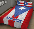 Ohaprints-Quilt-Bed-Set-Pillowcase-Puerto-Rico-Flag-Puerto-Rican-Striped-Star-Custom-Personalized-Name-Blanket-Bedspread-Bedding-617-King (90'' x 100'')