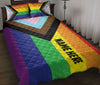Ohaprints-Quilt-Bed-Set-Pillowcase-Lgbtq-Rainbow-Flag-Lgbt-Pride-Love-Is-Love-Wins-Custom-Personalized-Name-Blanket-Bedspread-Bedding-2948-Throw (55&#39;&#39; x 60&#39;&#39;)