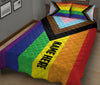 Ohaprints-Quilt-Bed-Set-Pillowcase-Lgbtq-Rainbow-Flag-Lgbt-Pride-Love-Is-Love-Wins-Custom-Personalized-Name-Blanket-Bedspread-Bedding-2948-King (90&#39;&#39; x 100&#39;&#39;)
