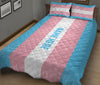 Ohaprints-Quilt-Bed-Set-Pillowcase-Transgender-Flag-Lgbt-Lgbtq-Pride-Love-Is-Love-Custom-Personalized-Name-Blanket-Bedspread-Bedding-2947-King (90&#39;&#39; x 100&#39;&#39;)