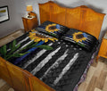 Ohaprints-Quilt-Bed-Set-Pillowcase-Police-Sunflower-American-Flag-Pattern-Custom-Personalized-Name-Blanket-Bedspread-Bedding-1938-Queen (80'' x 90'')