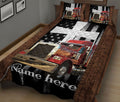 Ohaprints-Quilt-Bed-Set-Pillowcase-Truck-Brown-Pattern-Gift-For-Truck-Driver-Trucker-Custom-Personalized-Name-Blanket-Bedspread-Bedding-2359-King (90'' x 100'')