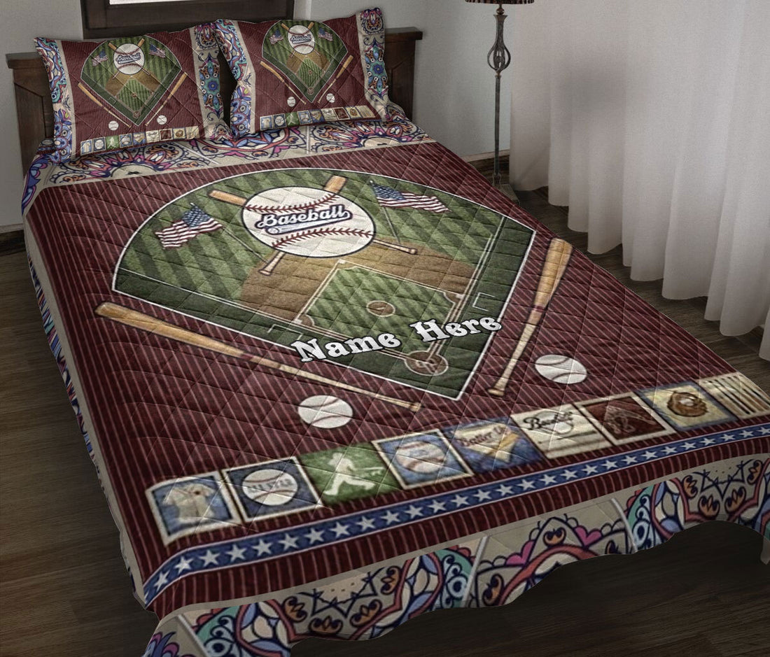 Ohaprints-Quilt-Bed-Set-Pillowcase-Baseball-Ball-Field-Touchdown-Gift-For-Sports-Lover-Custom-Personalized-Name-Blanket-Bedspread-Bedding-8-Throw (55'' x 60'')