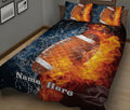 Ohaprints-Quilt-Bed-Set-Pillowcase-Football-Ball-Red-&-Blue-Unique-Gift-For-Sports-Lover-Custom-Personalized-Name-Blanket-Bedspread-Bedding-1185-King (90'' x 100'')