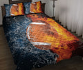 Ohaprints-Quilt-Bed-Set-Pillowcase-American-Football-Ball-Fire-&-Water-Unique-Gift-For-Sports-Lover-Red-&-Blue-Blanket-Bedspread-Bedding-2607-Throw (55'' x 60'')