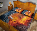 Ohaprints-Quilt-Bed-Set-Pillowcase-American-Football-Ball-Fire-&-Water-Unique-Gift-For-Sports-Lover-Red-&-Blue-Blanket-Bedspread-Bedding-2607-Queen (80'' x 90'')