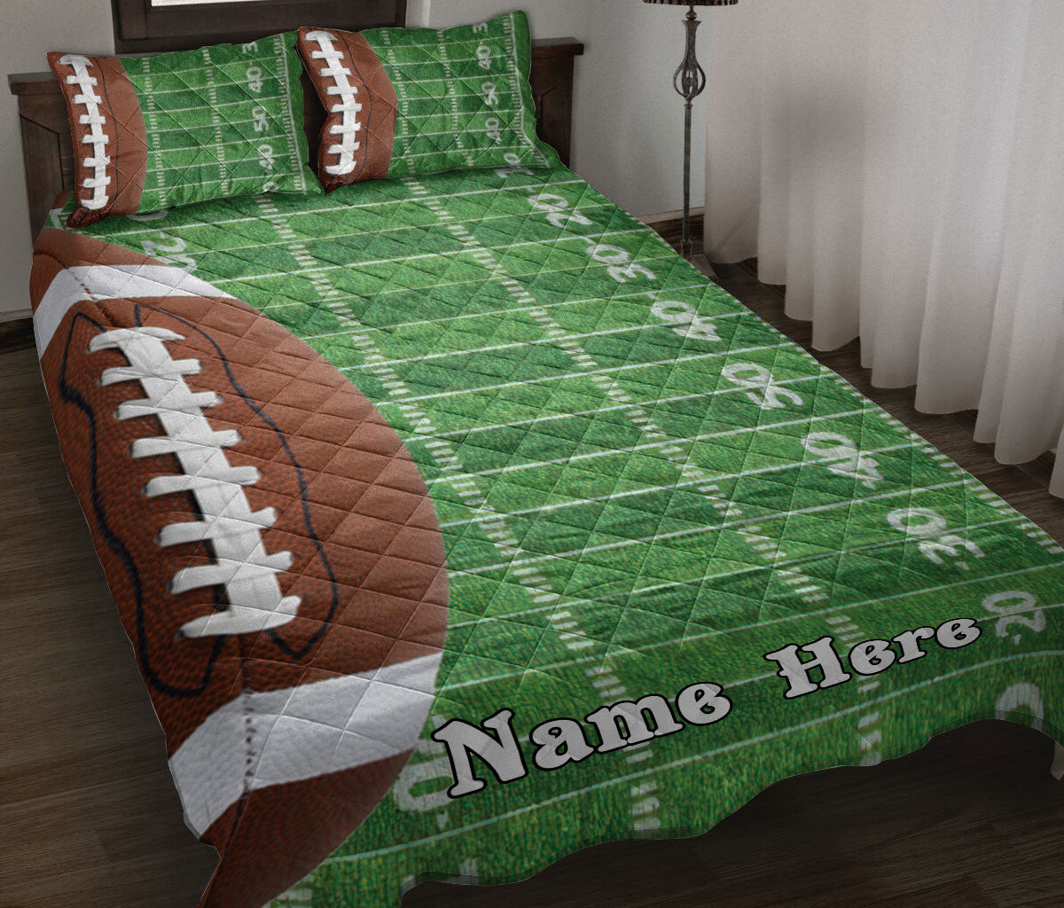 Ohaprints-Quilt-Bed-Set-Pillowcase-Football-Ball-Field-Unique-Gift-For-Sports-Lover-Custom-Personalized-Name-Blanket-Bedspread-Bedding-9-Throw (55'' x 60'')