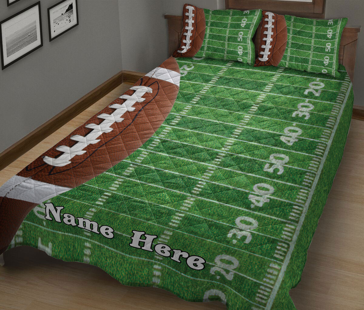 Ohaprints-Quilt-Bed-Set-Pillowcase-Football-Ball-Field-Unique-Gift-For-Sports-Lover-Custom-Personalized-Name-Blanket-Bedspread-Bedding-9-King (90'' x 100'')