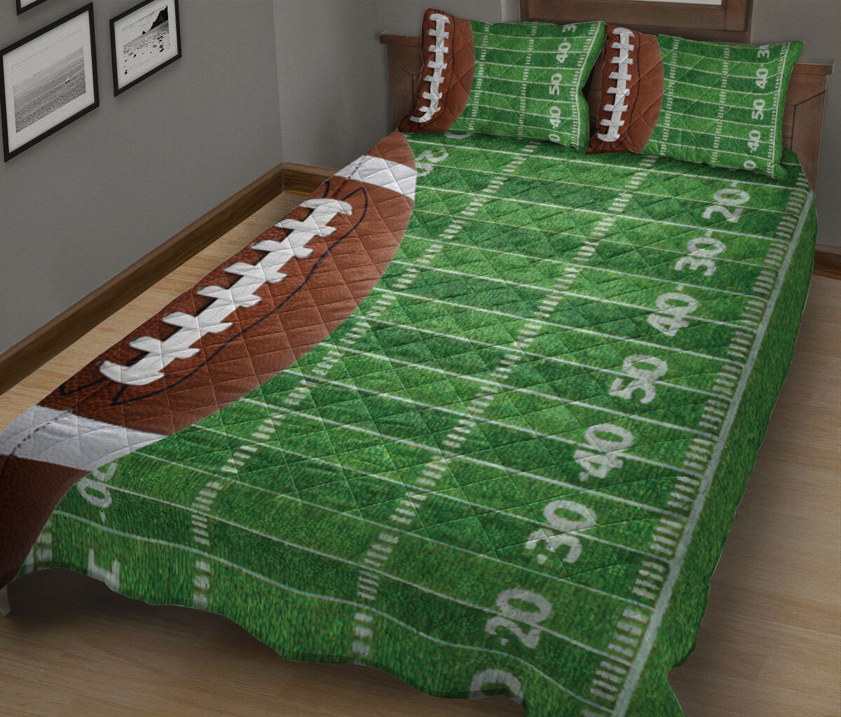 Ohaprints-Quilt-Bed-Set-Pillowcase-American-Football-Ball-Field-Unique-Gift-For-Sports-Lover-Men-Women-Friend-Kid-Blanket-Bedspread-Bedding-2015-King (90'' x 100'')