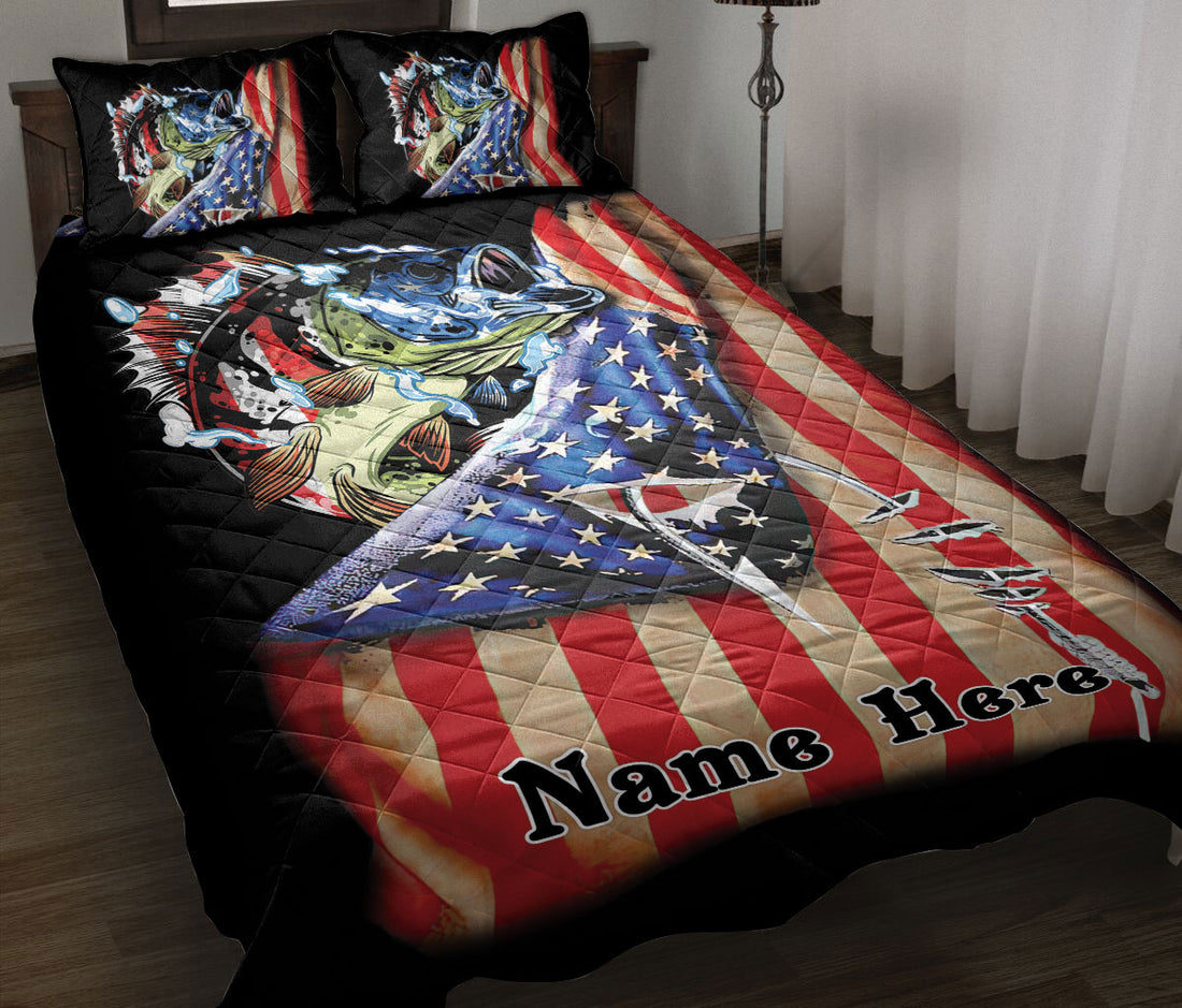 Ohaprints-Quilt-Bed-Set-Pillowcase-Fishing-Proud-Nation-Patriotic-American-Us-Flag-Custom-Personalized-Name-Blanket-Bedspread-Bedding-2361-Throw (55'' x 60'')