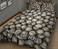 Ohaprints-Quilt-Bed-Set-Pillowcase-Baseball-White-Ball-Vintage-Pattern-Sport-Lover-Gift-Custom-Personalized-Name-Blanket-Bedspread-Bedding-1524-King (90'' x 100'')