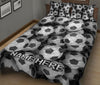Ohaprints-Quilt-Bed-Set-Pillowcase-Soccer-Black-&amp;-White-Ball-Pattern-Sports-Lover-Gift-Custom-Personalized-Name-Blanket-Bedspread-Bedding-2703-King (90&#39;&#39; x 100&#39;&#39;)