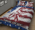 Ohaprints-Quilt-Bed-Set-Pillowcase-Baseball-Batter-American-Us-Flag-Sport-Lover-Gift-Custom-Personalized-Name-Blanket-Bedspread-Bedding-353-King (90'' x 100'')