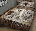 Ohaprints-Quilt-Bed-Set-Pillowcase-Chicken-I-Choose-You-Gift-For-Couple-Husband-&-Wife-Custom-Personalized-Name-Blanket-Bedspread-Bedding-948-King (90'' x 100'')