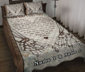 Ohaprints-Quilt-Bed-Set-Pillowcase-The-Day-I-Met-You-Skull-Skeleton-Hand-Gift-For-Couple-Custom-Personalized-Name-Blanket-Bedspread-Bedding-2114-Throw (55'' x 60'')