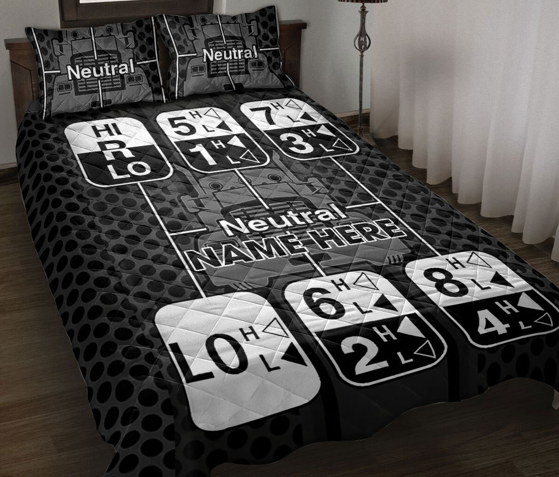 Ohaprints-Quilt-Bed-Set-Pillowcase-Truck-Unique-Gift-For-Trucker-Truck-Driver-Custom-Personalized-Name-Blanket-Bedspread-Bedding-3497-Throw (55'' x 60'')