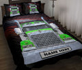 Ohaprints-Quilt-Bed-Set-Pillowcase-Green-Truck-Love-Trucker-Driver-Unique-Gift-Custom-Personalized-Name-Blanket-Bedspread-Bedding-3501-Throw (55'' x 60'')