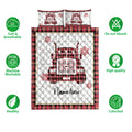 Ohaprints-Quilt-Bed-Set-Pillowcase-Christmas-Red-Truck-Snowflake-Red-Plaid-Custom-Personalized-Name-Blanket-Bedspread-Bedding-4243-Double (70'' x 80'')