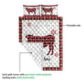 Ohaprints-Quilt-Bed-Set-Pillowcase-Christmas-Cow-Snowflake-Red-Plaid-Custom-Personalized-Name-Blanket-Bedspread-Bedding-4250-Queen (80'' x 90'')