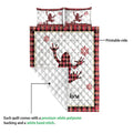 Ohaprints-Quilt-Bed-Set-Pillowcase-Christmas-Frog-Snowflake-Red-Plaid-Custom-Personalized-Name-Blanket-Bedspread-Bedding-4251-Queen (80'' x 90'')