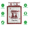 Ohaprints-Quilt-Bed-Set-Pillowcase-Christmas-Baking-Mixer-Snowflake-Red-Plaid-Custom-Personalized-Name-Blanket-Bedspread-Bedding-4252-Double (70'' x 80'')
