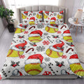 Ohaprints-Quilt-Bed-Set-Pillowcase-Softball-Christmas-Hat-With-Snowflake-Candy-Gift-For-Fan-Lovers-Blanket-Bedspread-Bedding-4255-King (90'' x 100'')