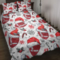 Ohaprints-Quilt-Bed-Set-Pillowcase-Football-Christmas-Hat-With-Snowflake-Candy-Gift-For-Fan-Lovers-Blanket-Bedspread-Bedding-4257-Throw (55'' x 60'')