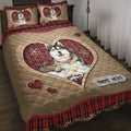 Ohaprints-Quilt-Bed-Set-Pillowcase-Husky-Sibir-Christmas-Heart-Red-Plaid-Custom-Personalized-Name-Blanket-Bedspread-Bedding-4269-Throw (55'' x 60'')