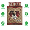 Ohaprints-Quilt-Bed-Set-Pillowcase-Pug-Christmas-Heart-Red-Plaid-Custom-Personalized-Name-Blanket-Bedspread-Bedding-4271-Double (70'' x 80'')