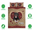 Ohaprints-Quilt-Bed-Set-Pillowcase-Rottweiler-Christmas-Heart-Red-Plaid-Custom-Personalized-Name-Blanket-Bedspread-Bedding-4272-Double (70'' x 80'')