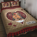 Ohaprints-Quilt-Bed-Set-Pillowcase-Yorkshire-Terrier-Christmas-Heart-Red-Plaid-Custom-Personalized-Name-Blanket-Bedspread-Bedding-4275-Throw (55'' x 60'')