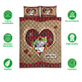 Ohaprints-Quilt-Bed-Set-Pillowcase-Frog-Christmas-Heart-Red-Plaid-Custom-Personalized-Name-Blanket-Bedspread-Bedding-4276-Double (70'' x 80'')