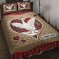 Ohaprints-Quilt-Bed-Set-Pillowcase-Duck-Christmas-Heart-Red-Plaid-Custom-Personalized-Name-Blanket-Bedspread-Bedding-4278-Throw (55'' x 60'')