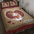 Ohaprints-Quilt-Bed-Set-Pillowcase-Guinea-Pig-Christmas-Heart-Red-Plaid-Custom-Personalized-Name-Blanket-Bedspread-Bedding-4279-Throw (55'' x 60'')