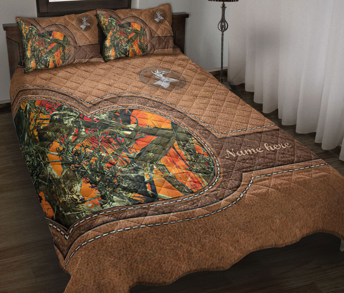 Ohaprints-Quilt-Bed-Set-Pillowcase-Country-Girl-Deer-Hunting-Orange-Camo-Deer-Horn-Custom-Personalized-Name-Blanket-Bedspread-Bedding-2635-Throw (55'' x 60'')