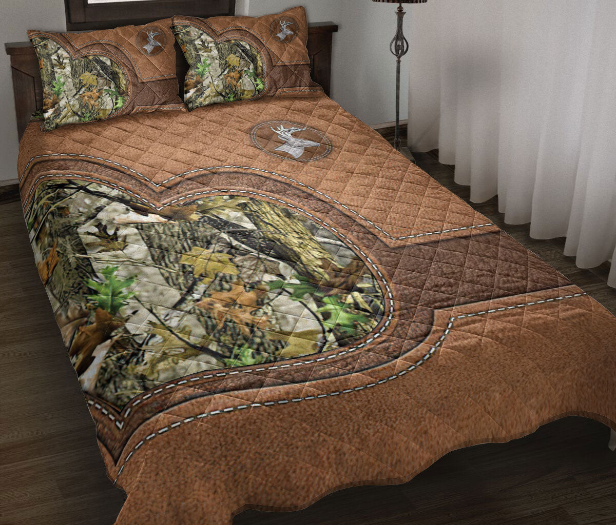 Ohaprints-Quilt-Bed-Set-Pillowcase-Country-Girl-Deer-Hunting-Camo-Pattern-Deer-Horn-Blanket-Bedspread-Bedding-1456-Throw (55'' x 60'')