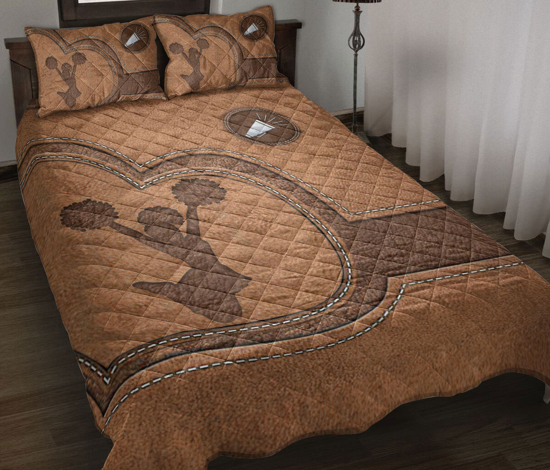 Ohaprints-Quilt-Bed-Set-Pillowcase-Cheerleading-Cheerleader-Sport-Heart-Brown-Pattern-Blanket-Bedspread-Bedding-1784-Throw (55'' x 60'')