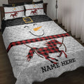 Ohaprints-Quilt-Bed-Set-Pillowcase-Funny-Snowman-Bring-Christmas-Gift-Horse-Glitter-Red-Buffalo-Plaid-Blanket-Bedspread-Bedding-3988-Throw (55'' x 60'')