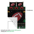 Ohaprints-Quilt-Bed-Set-Pillowcase-Football-Snowflake-Bell-Ugly-Chrismas-Pattern-Gift-For-Football-Fan-Blanket-Bedspread-Bedding-3995-Queen (80'' x 90'')