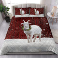 Ohaprints-Quilt-Bed-Set-Pillowcase-Goat-With-Wreath-Christmas-Farm-Animal-Unique-Gift-For-Goat-Lover-Blanket-Bedspread-Bedding-4002-King (90'' x 100'')